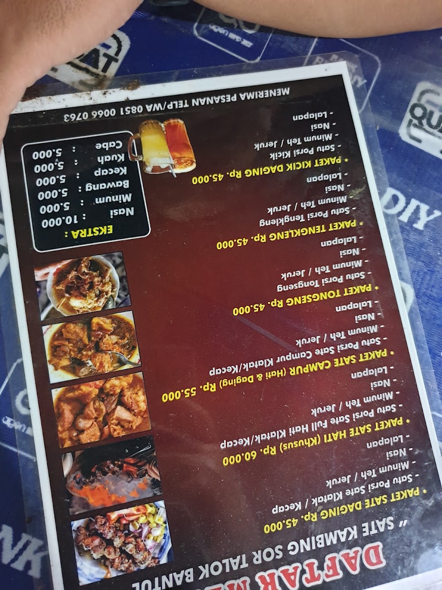 Sate Kambing Sor Talok Menu - Image 1